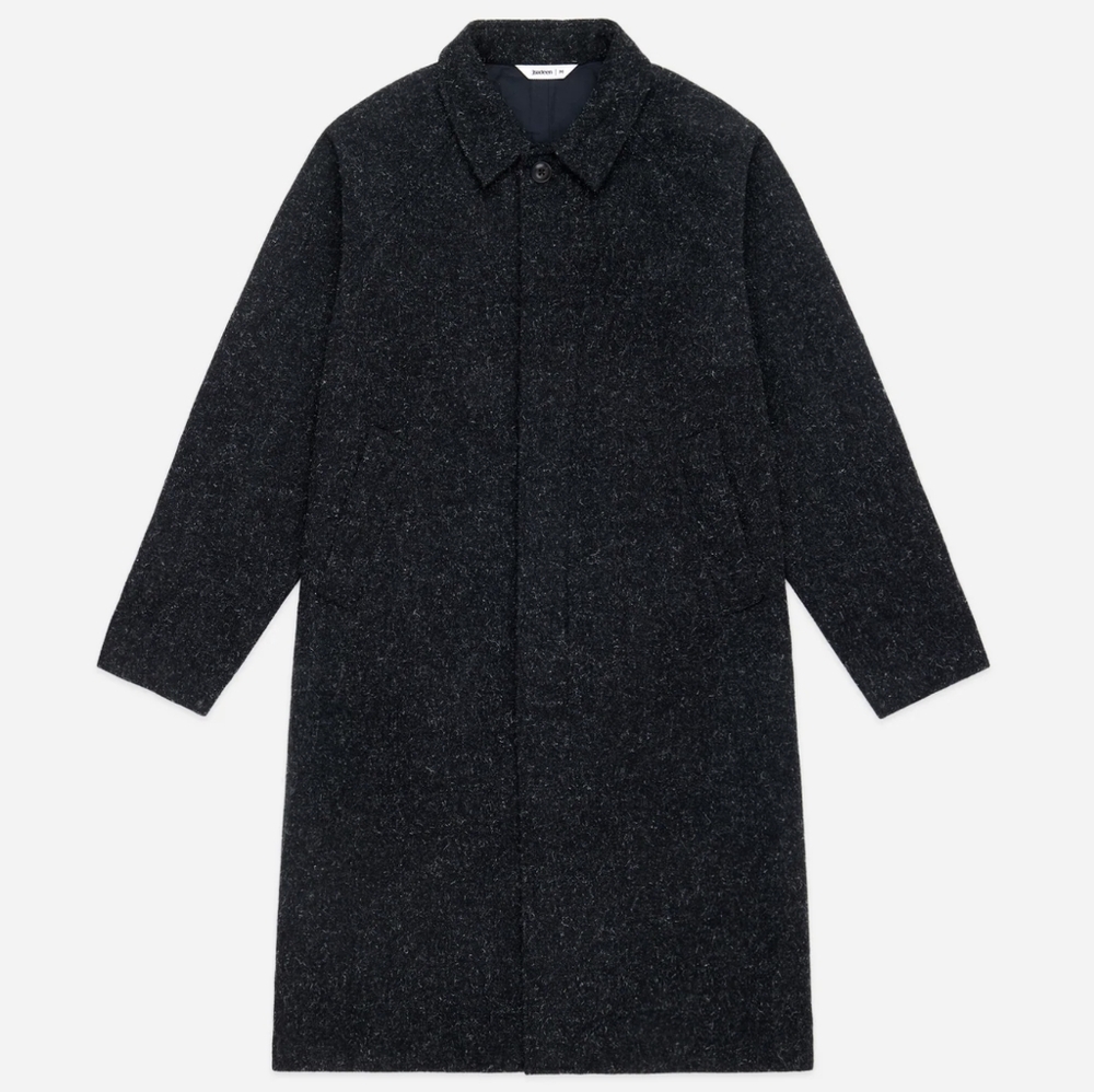 3Sixteen Mac Coat in Hairy Wool